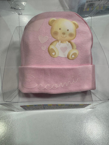 Teneri bebè cappellino prima nascita in puro cotone