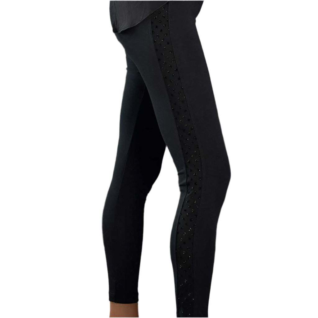 JADEA LEGGINGS DA DONNA CON BANDA DI TULLE A POIS