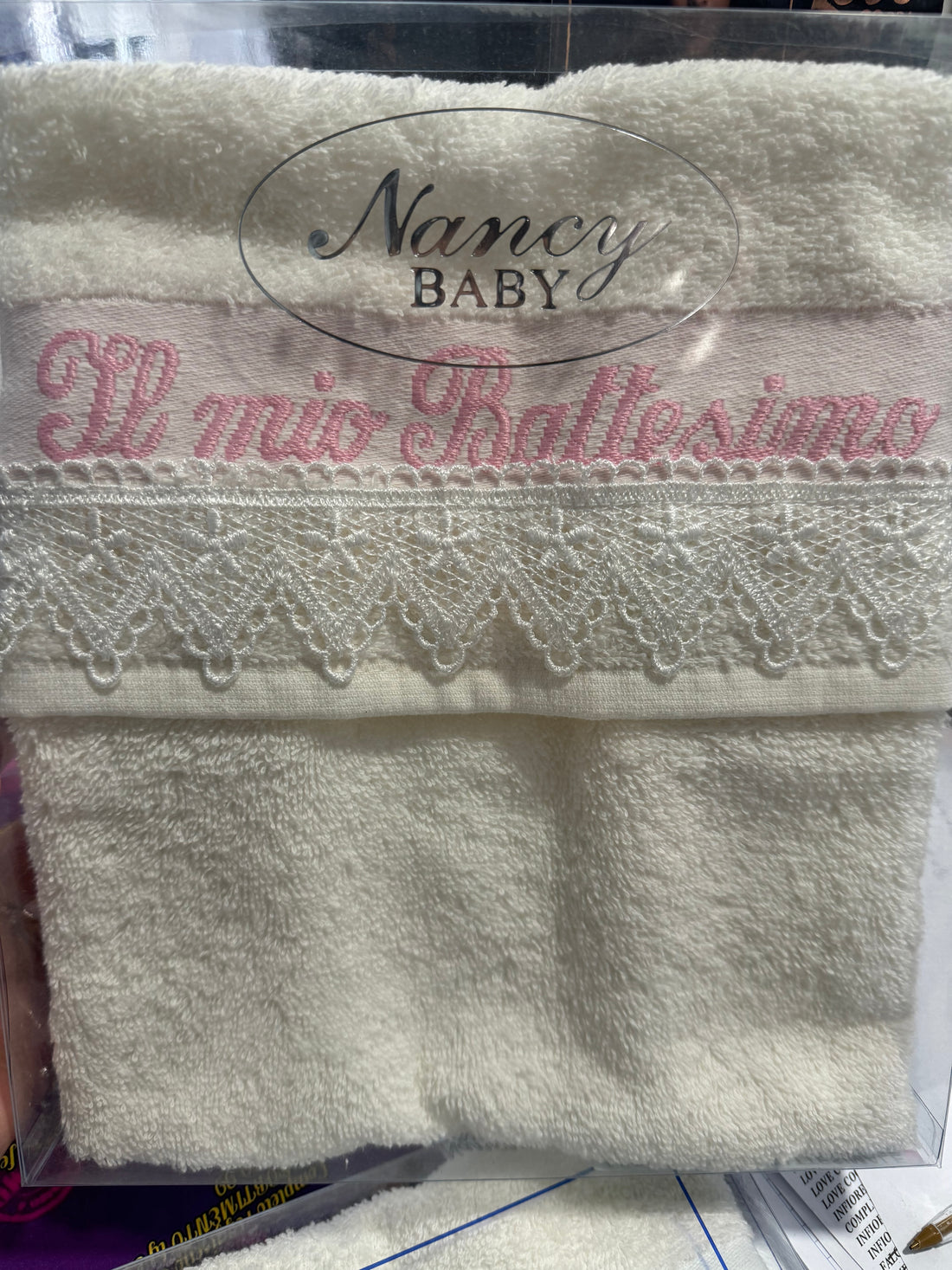 Nancy baby asciugamano battesimale