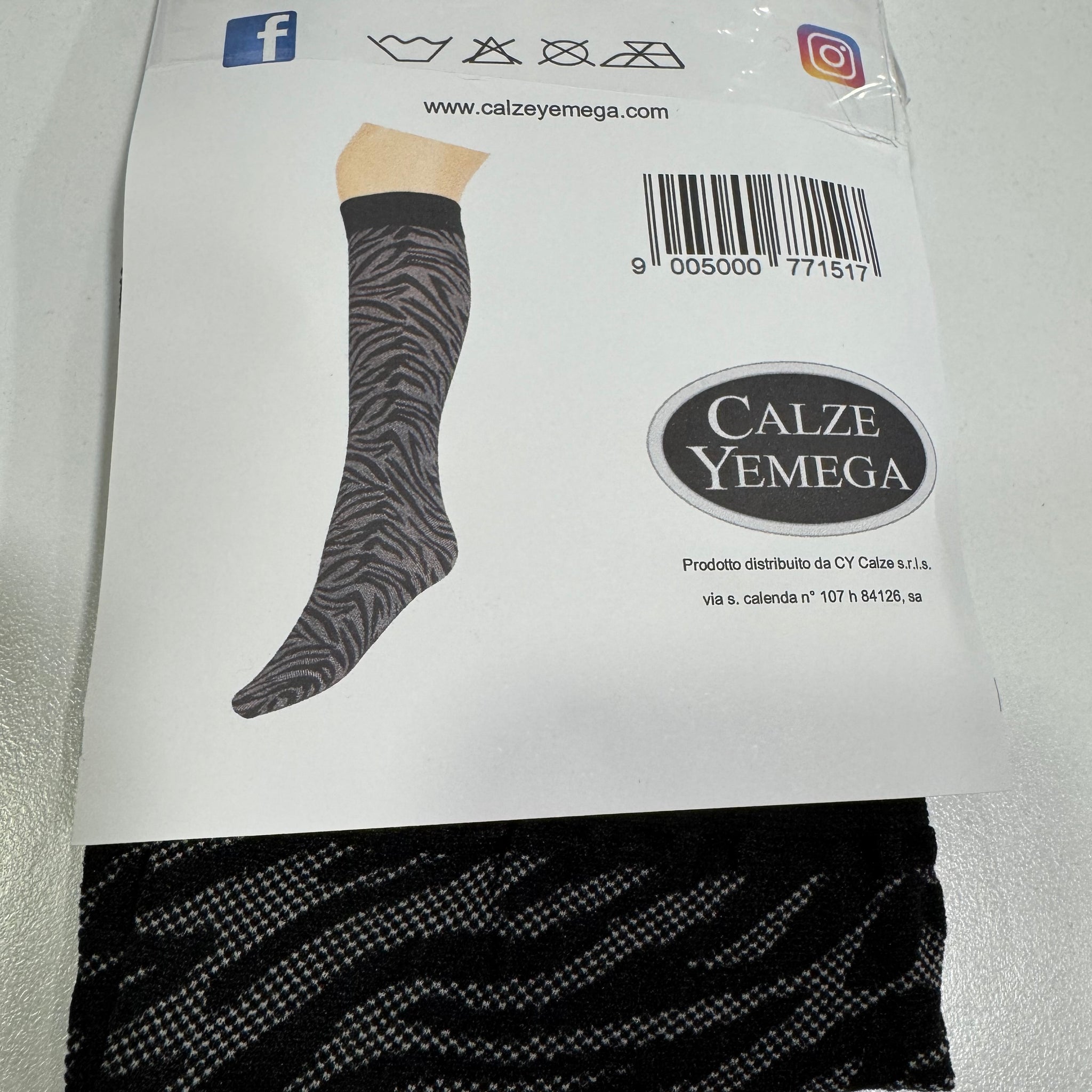 YEMEGA gambaletto in microfibra fantasia donna