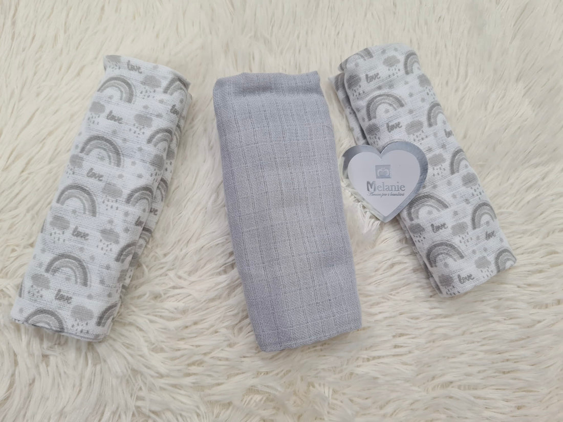 Melanie quadrati di garza Love