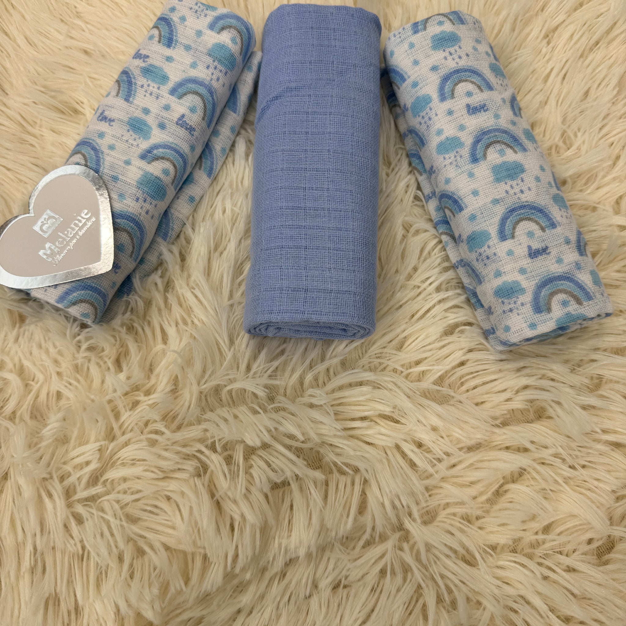 Melanie quadrati di garza Love