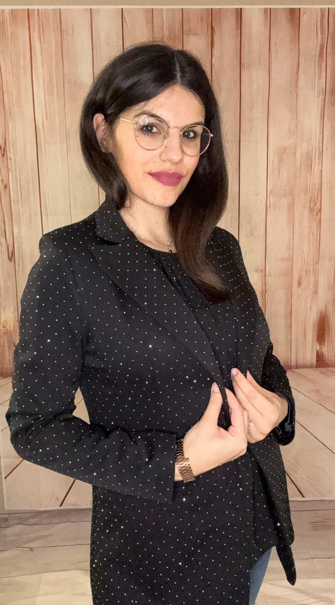 MIMÌ MUÀ giacca lunga con strass