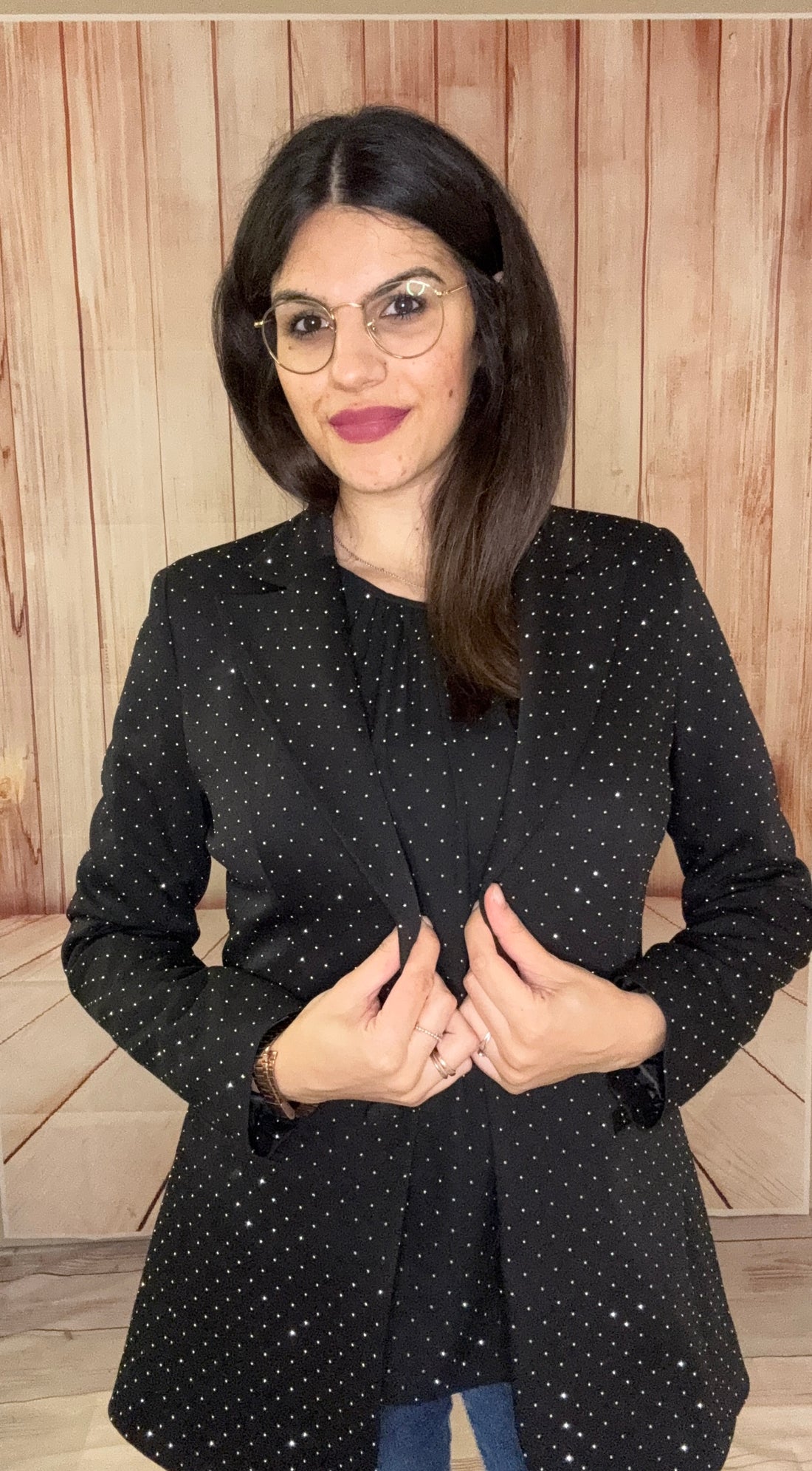 MIMÌ MUÀ giacca lunga con strass