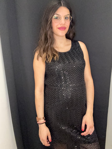 MIMÌ MUÀ abito corto con trama paillettes