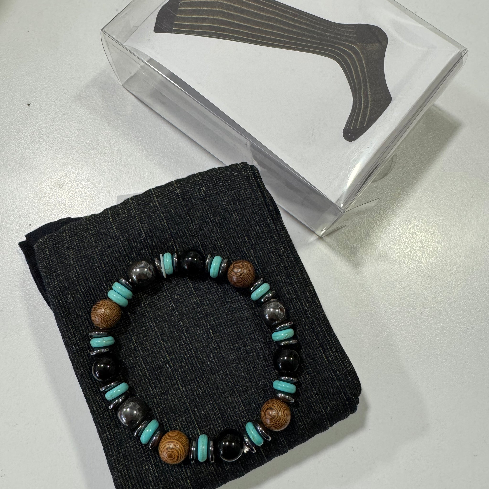 YEMEGA set regalo calzino lungo moda e bracciale uomo