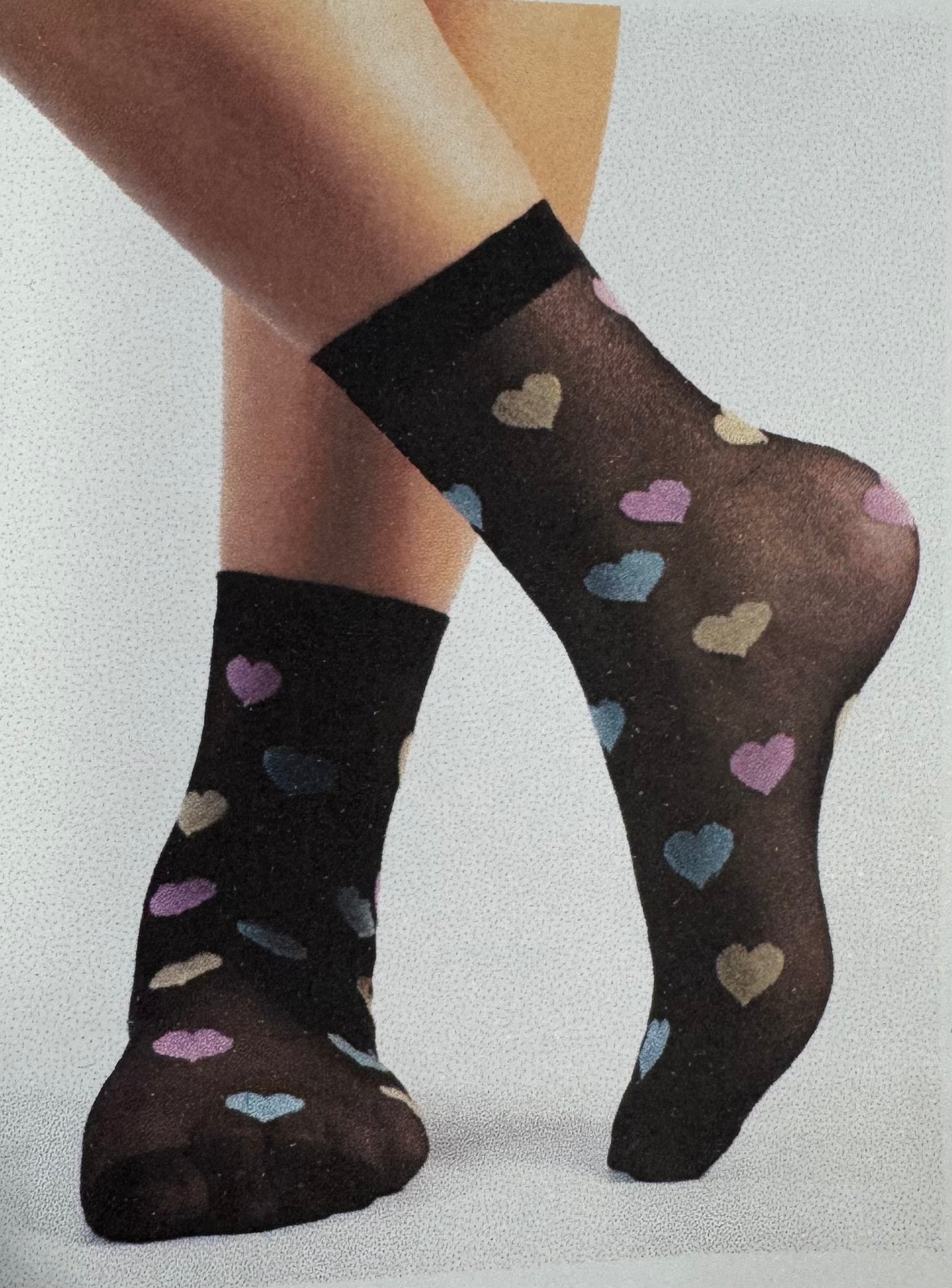 Yemega calzino velato cuore donna