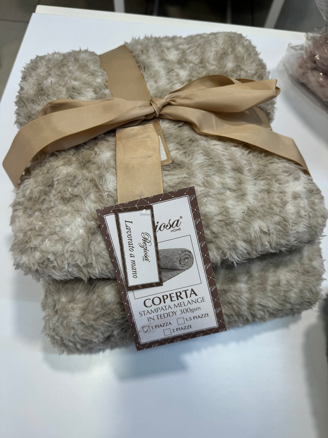 Preziosa coperta in teddy