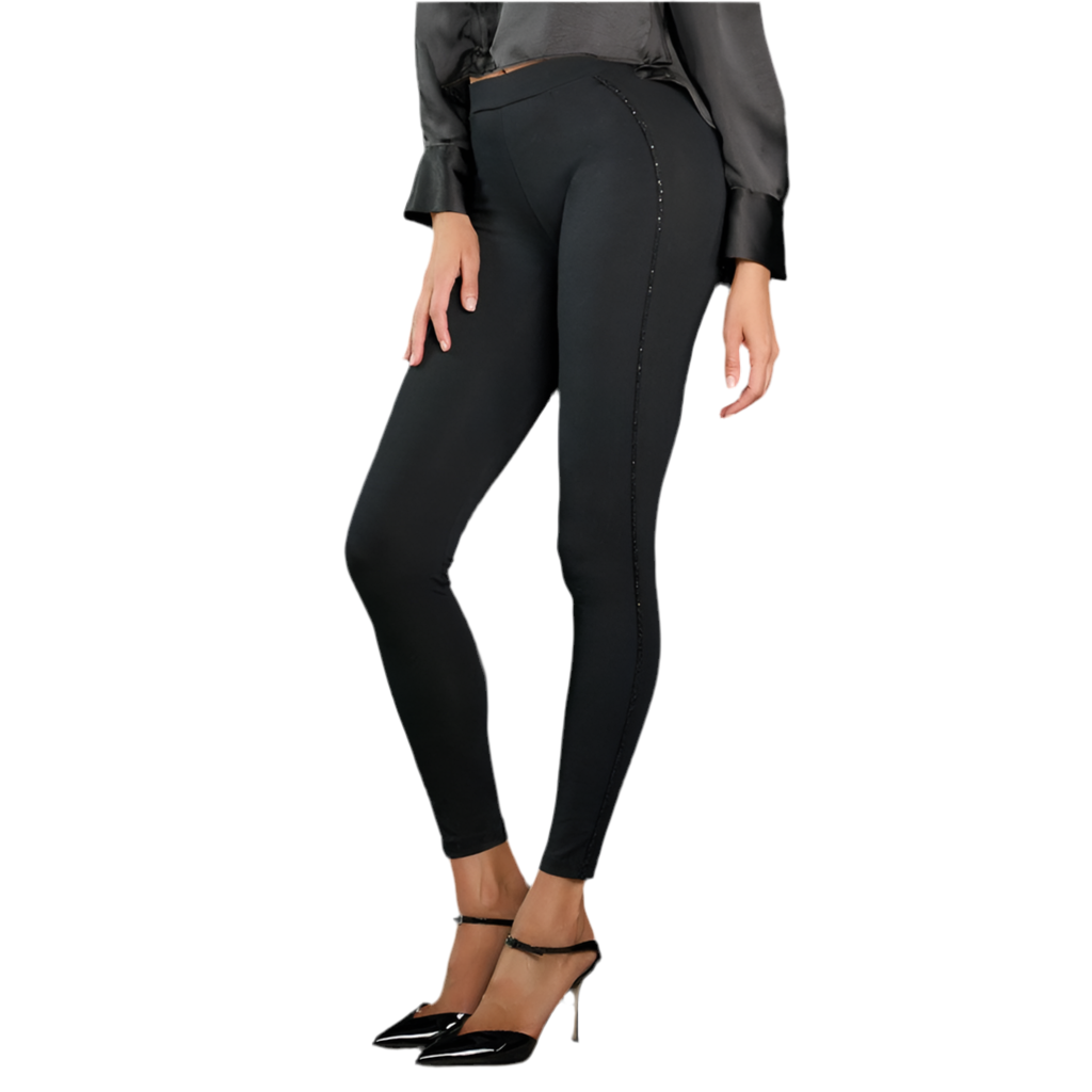 Leggings donna Jadea pailettes laterali