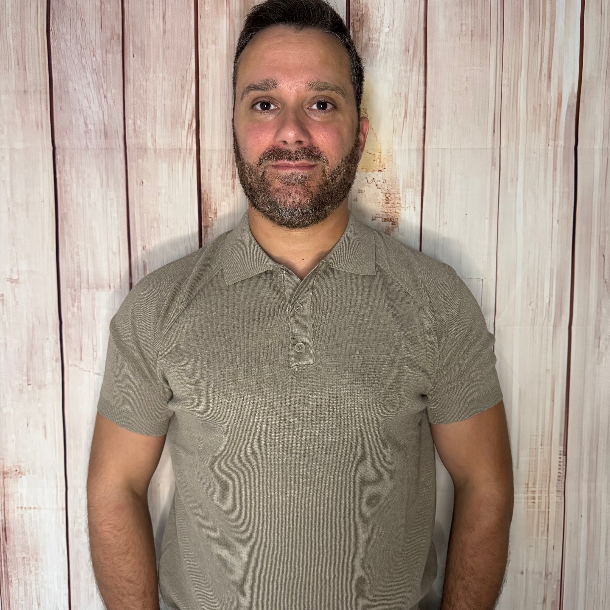 7x8 polo in maglia con bottoni