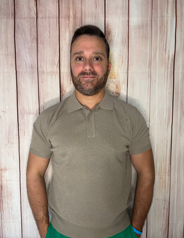 7x8 polo in maglia con bottoni