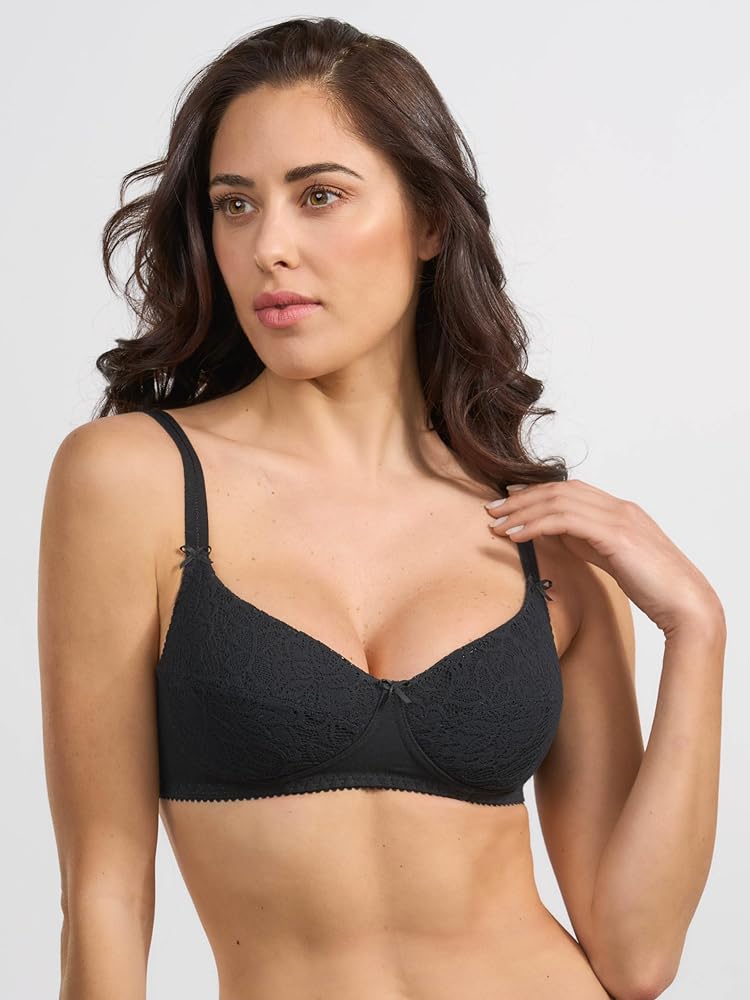 Spiman reggiseno senza ferretto in cotone e pizzo