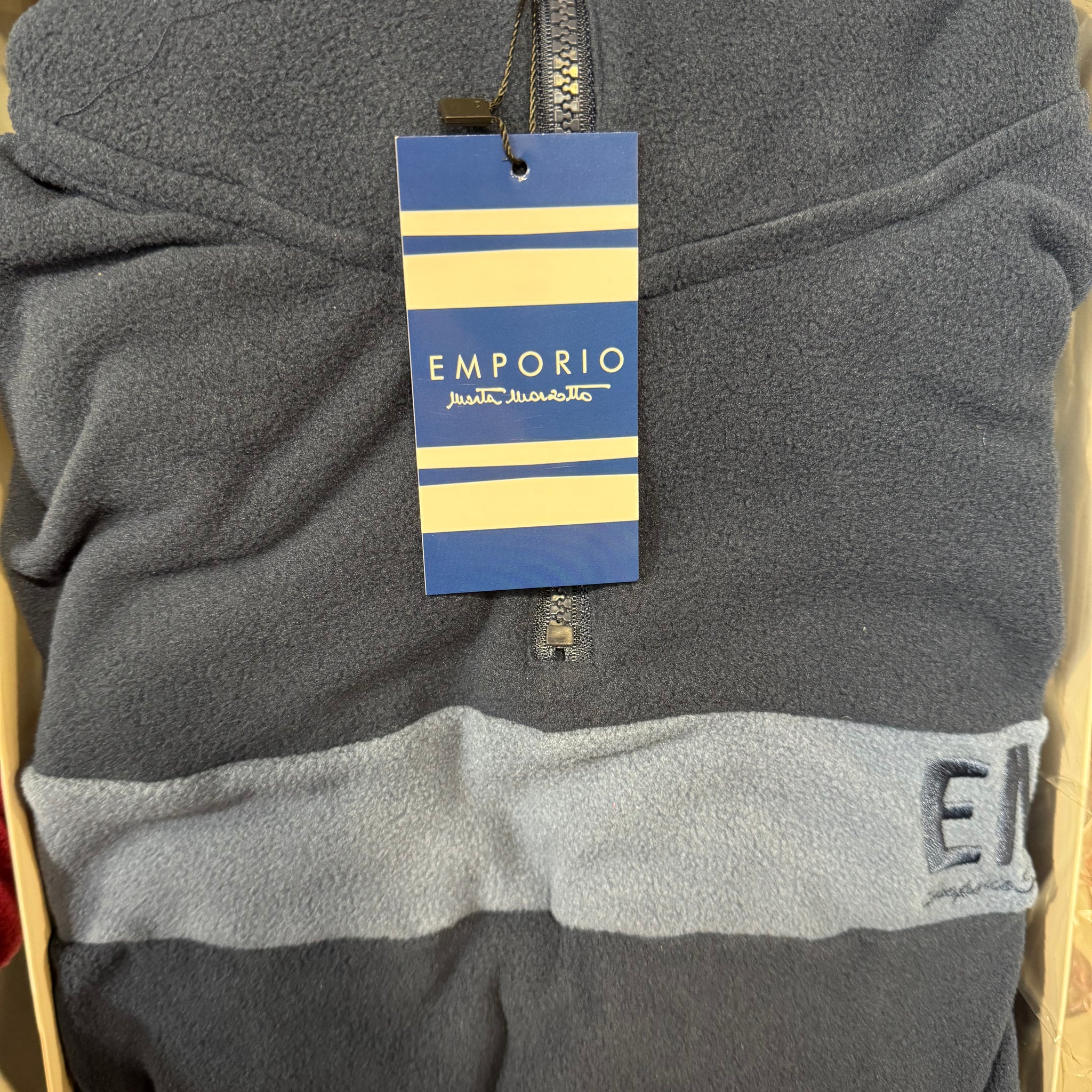 Emporio Marta Marzotto pigiama in pile modello mezza zip