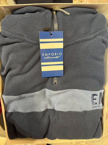 Emporio Marta Marzotto pigiama in pile modello mezza zip