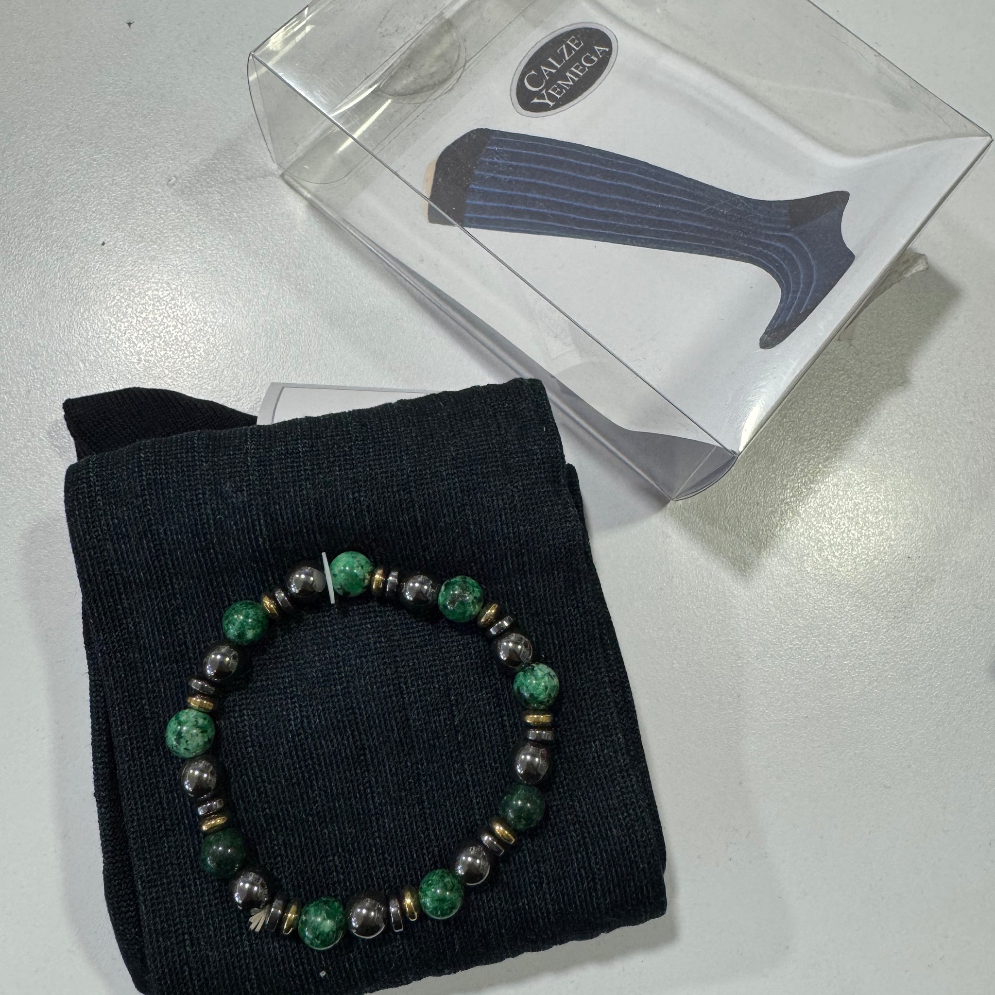 YEMEGA set regalo calzino fantasia e bracciale uomo