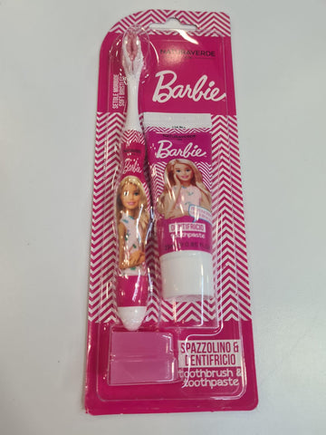 Barbie set dentifricio e spazzolino bambina