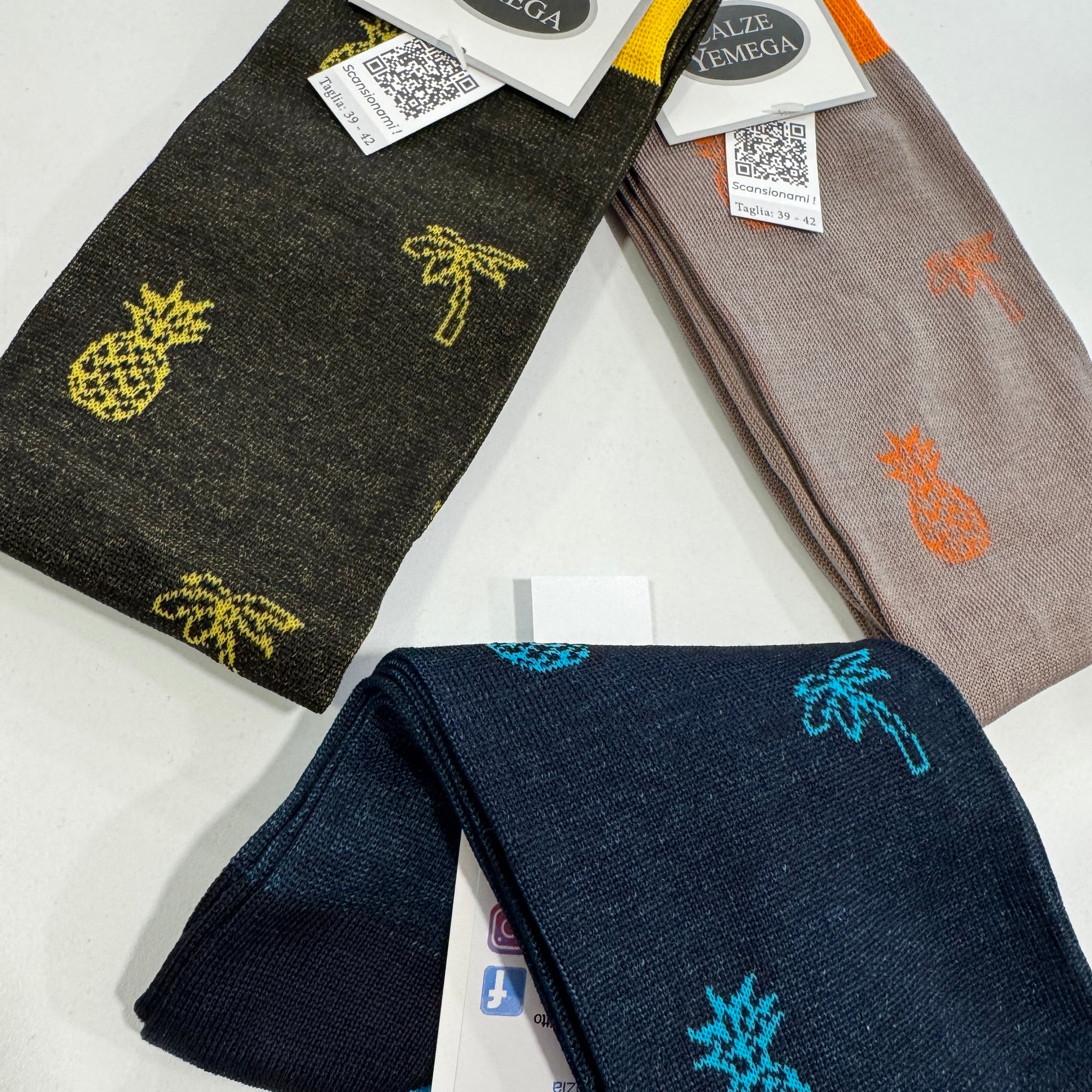 Yemega calzino lungo uomo