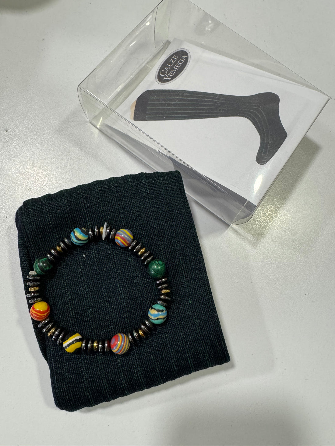 YEMEGA set regalo calzino lungo moda e bracciale uomo