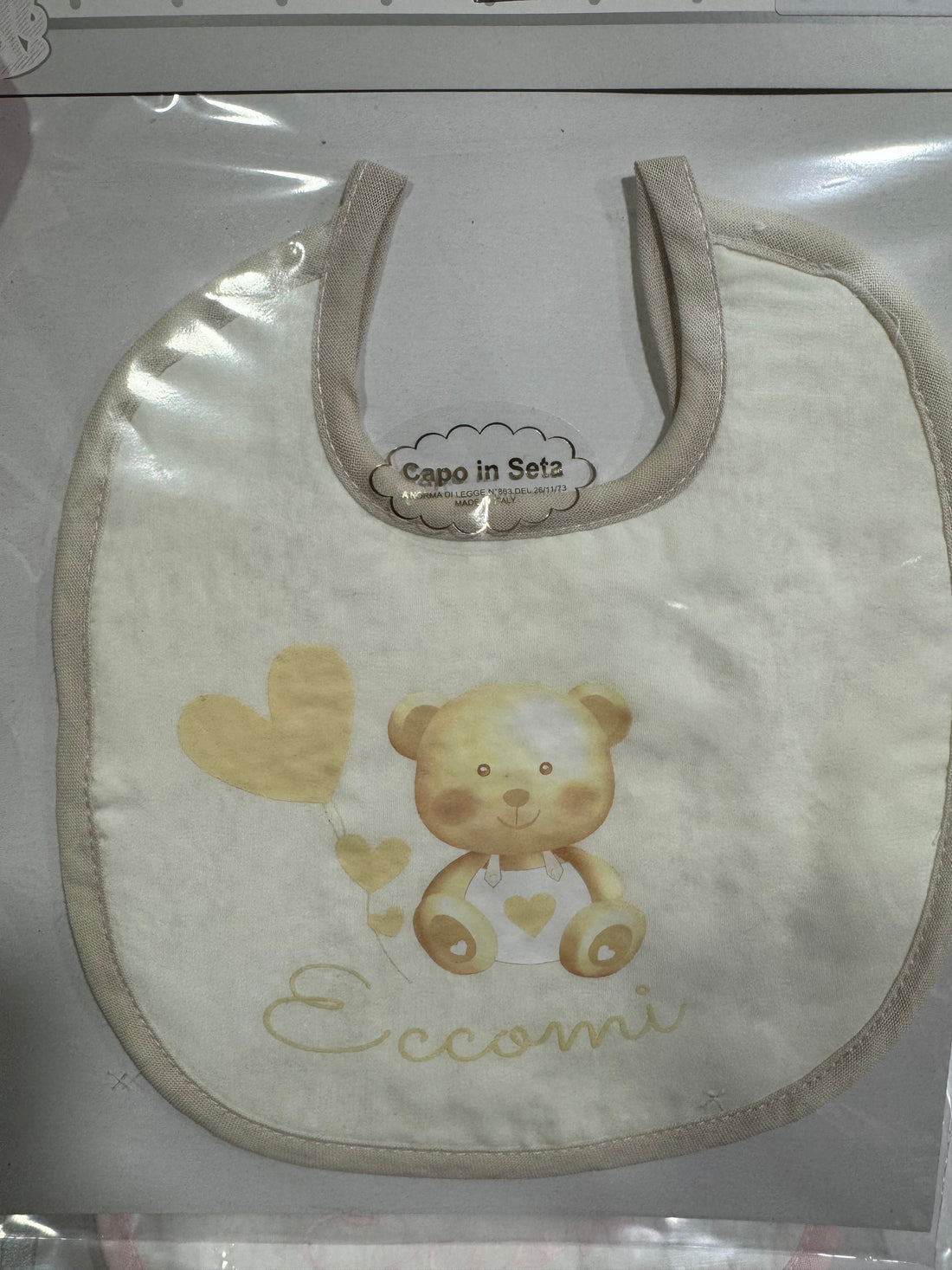 Nancy baby bavetta in misto seta neonato