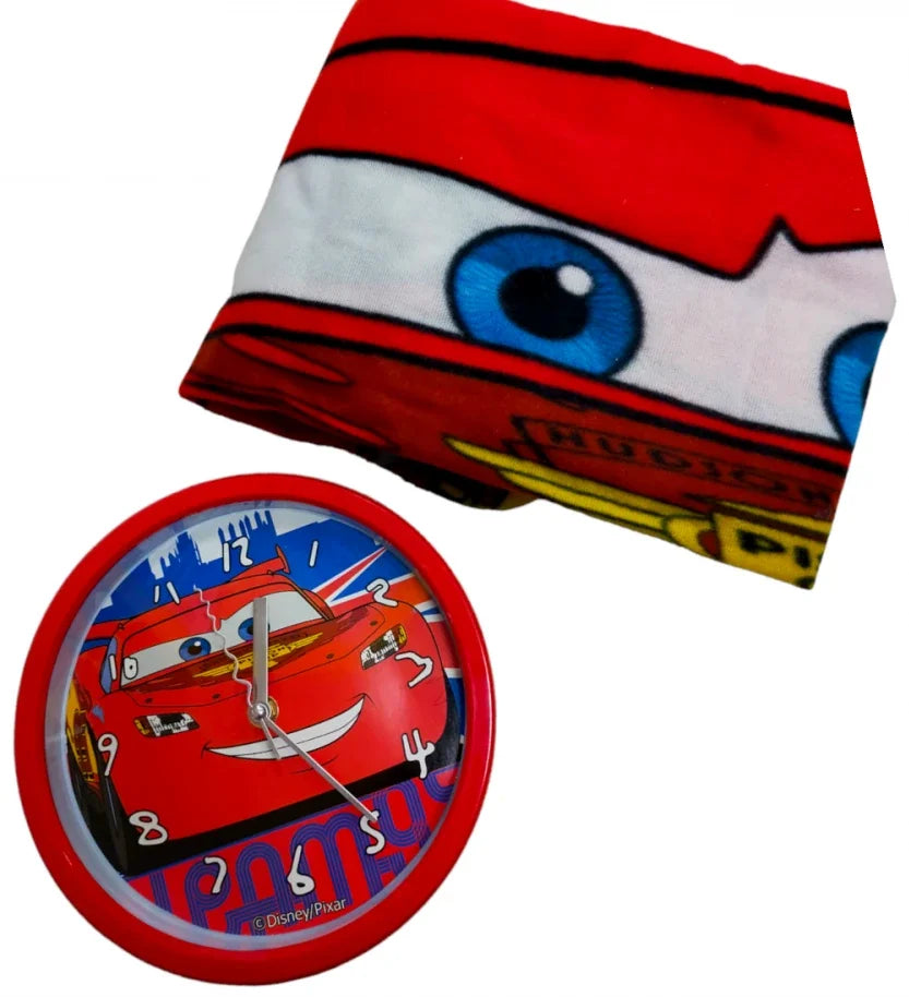 Cars set coperta+orologio