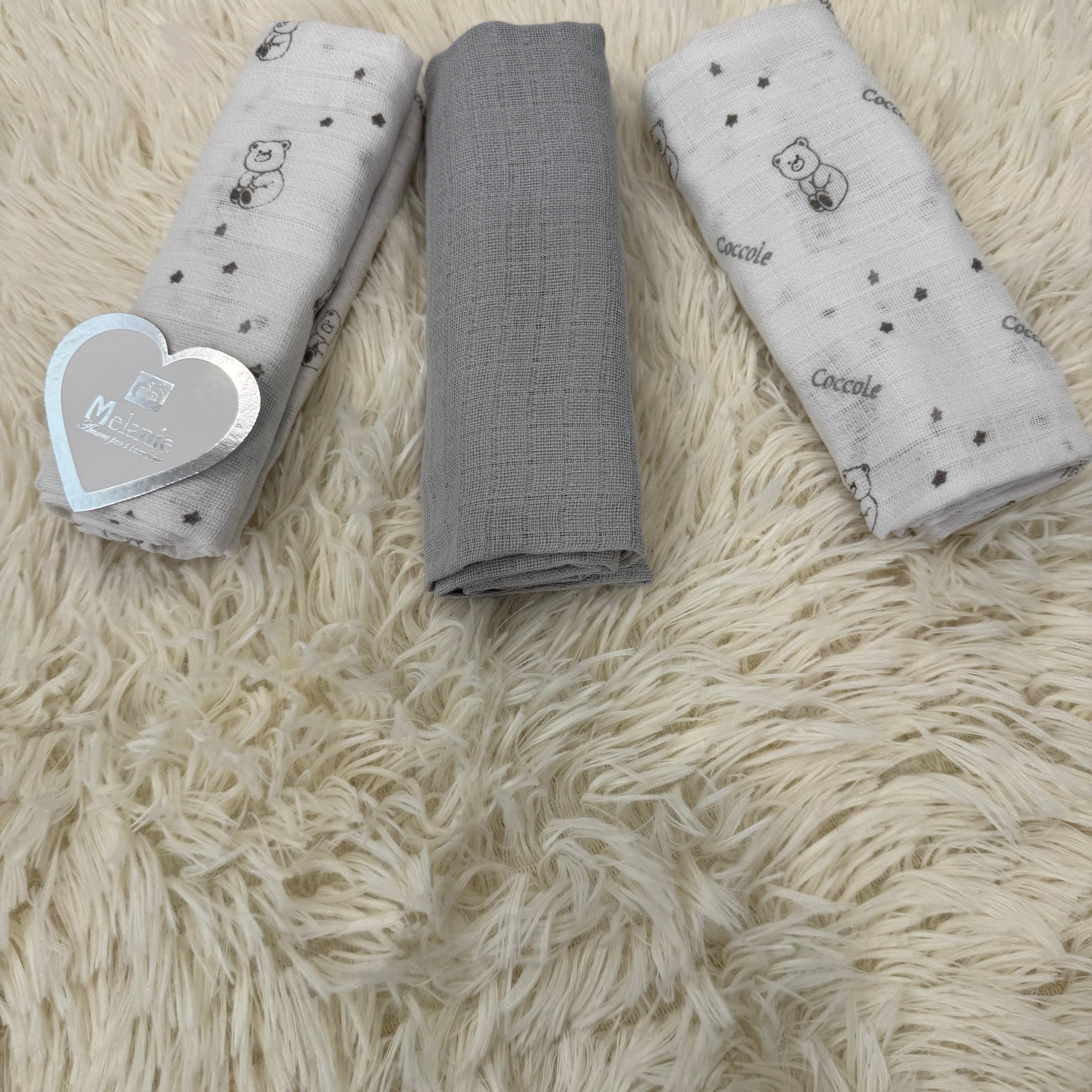 Melanie quadrati di garza Orsetto