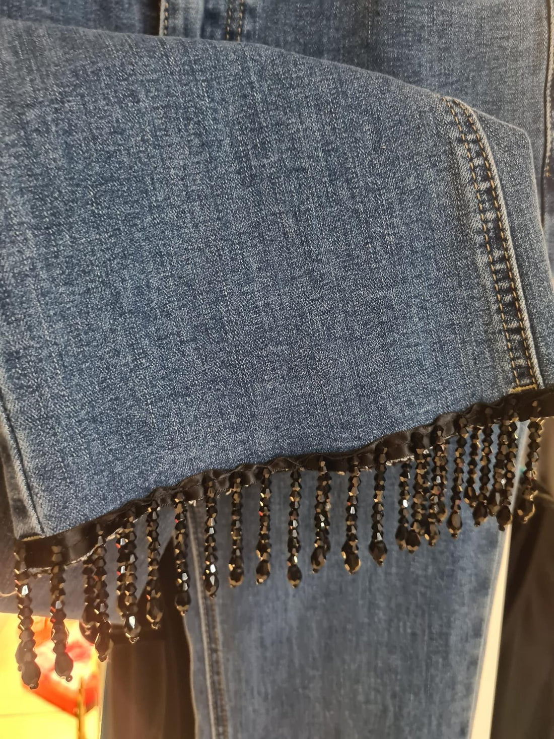 MIMÌ MUÀ jeans flare con perline